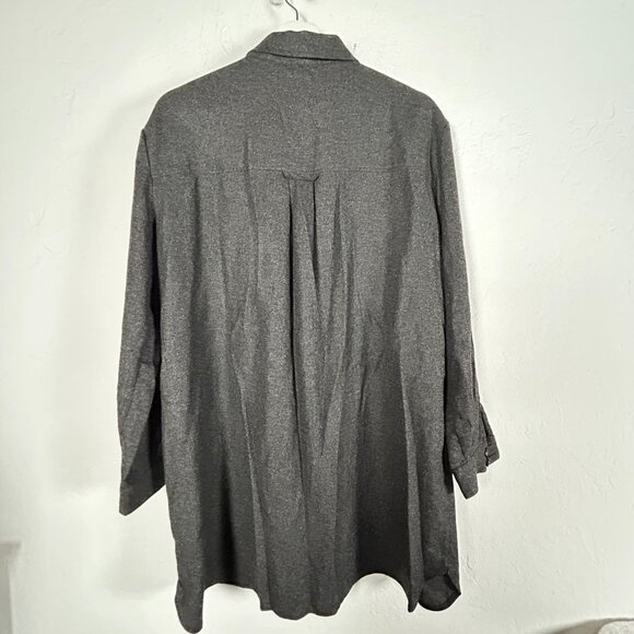Sézane Womens Button-Down Long Sleeve Tunic Top Shirt Size 34 Gray Pocket Casual - Picture 2 of 7